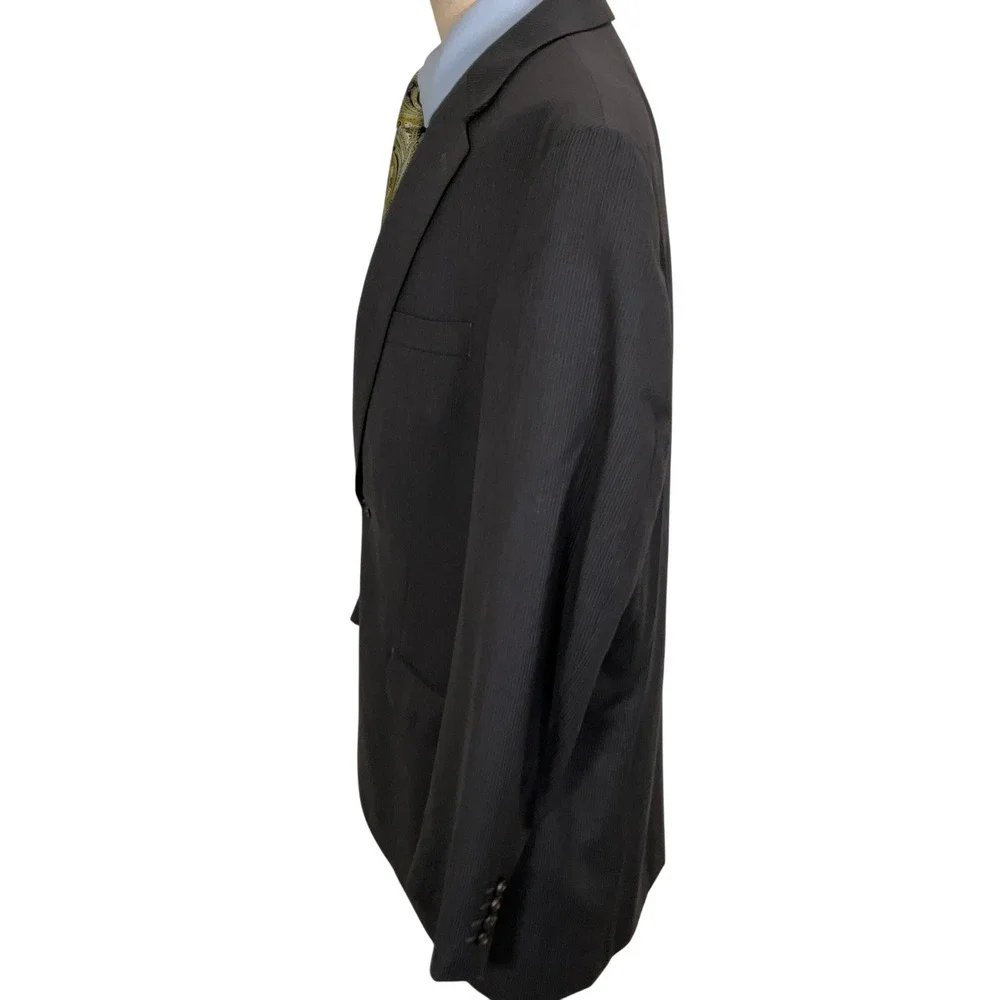 Ralph Ralph Lauren Blazer Men 46L Gray‎ Pinstripe Classic  Wool Suit Jacket